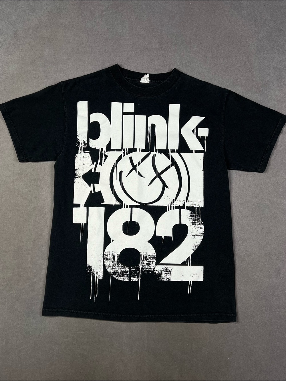 Vintage Blink-182 Black Tee with White Graphic